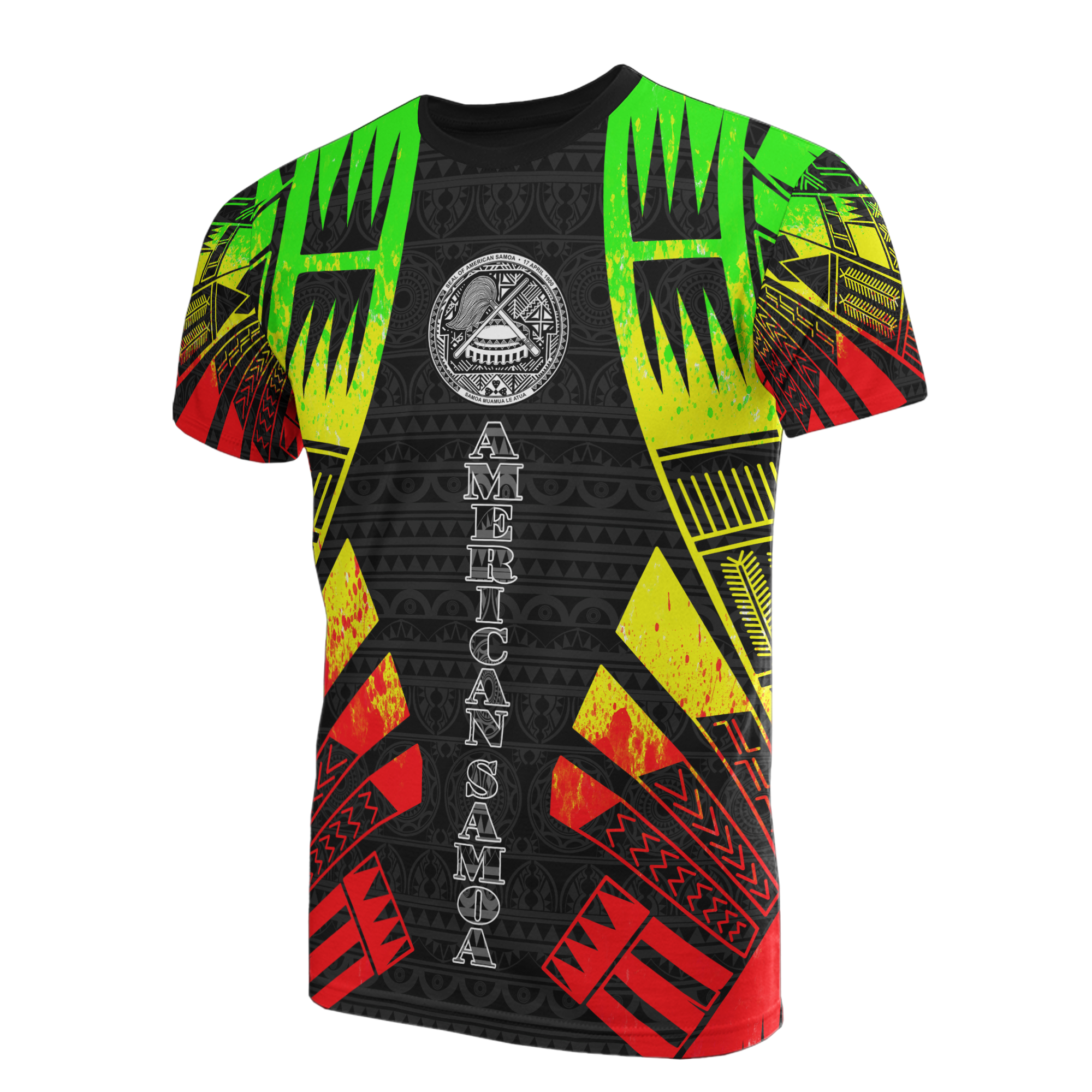 American Samoa T Shirt American Samoan Seal Polynesian Tattoo Reggae Style Unisex Reggae - Polynesian Pride