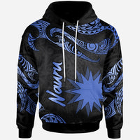 Nauru Hoodie Polynesian Tattoo Blue Version Unisex Blue - Polynesian Pride