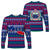 Samoa Christmas Long Sleeve Shirt - Ugly Christmas - LT12 Unisex Blue - Polynesian Pride