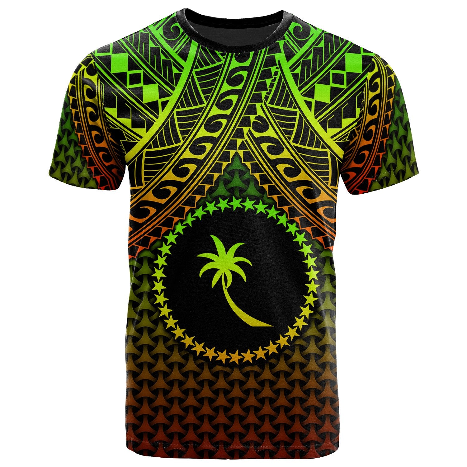 Polynesian Chuuk Custom T Shirt Reggae Vintage Polynesian Patterns Unisex Reggae - Polynesian Pride