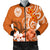 Tahiti Men's Bomber Jacket - Tahitians Spirit Orange - Polynesian Pride