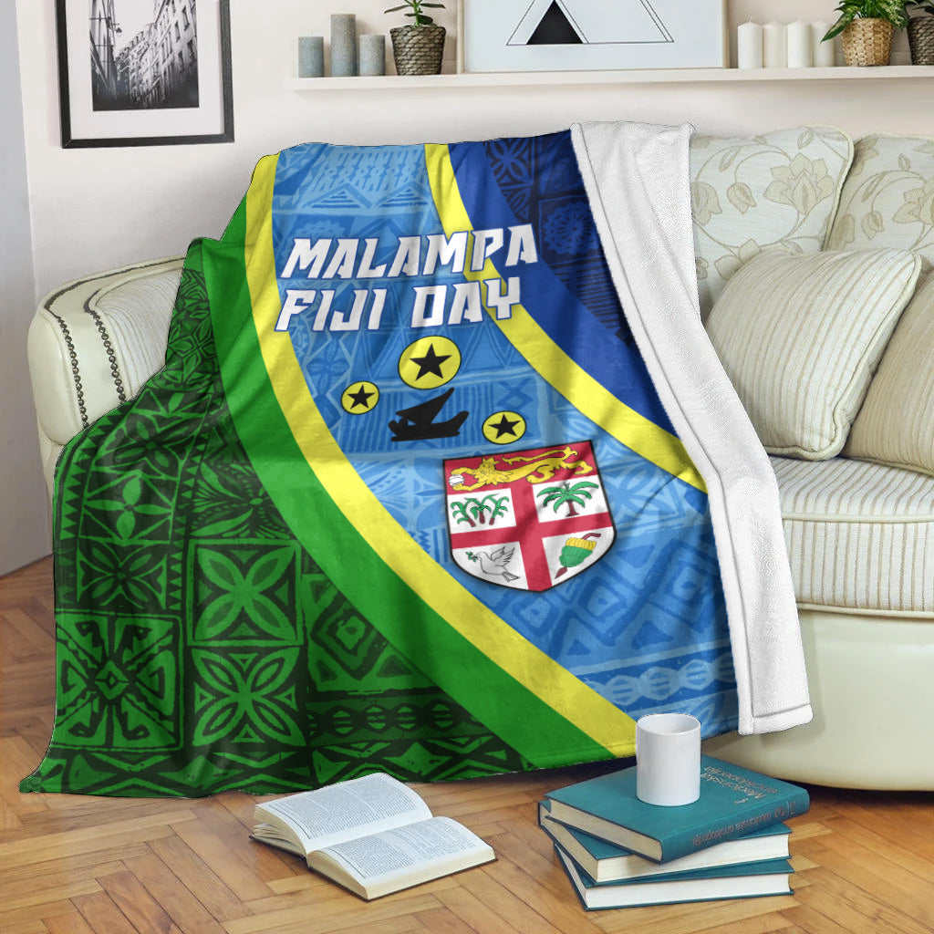 Vanuatu Malampa Fiji Day Premium Blanket - Combine Flag Design LT4 White - Polynesian Pride