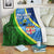 Vanuatu Malampa Fiji Day Premium Blanket - Combine Flag Design LT4 White - Polynesian Pride