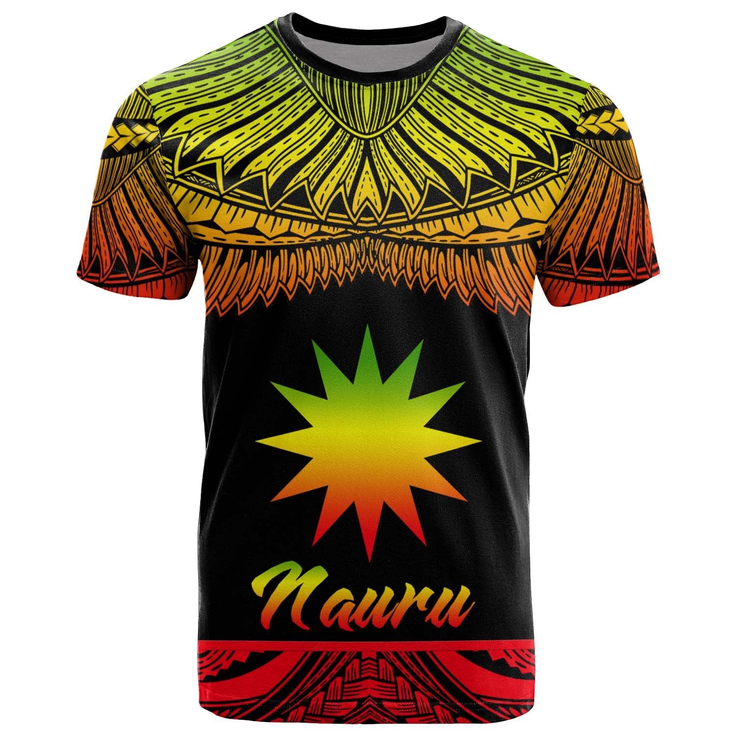 Nauru Polynesian T Shirt Nauru Pride Reggae Version Unisex Art - Polynesian Pride