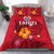 French Polynesia Bedding Set - Hibiscus With Tribal - LT12 Red - Polynesian Pride