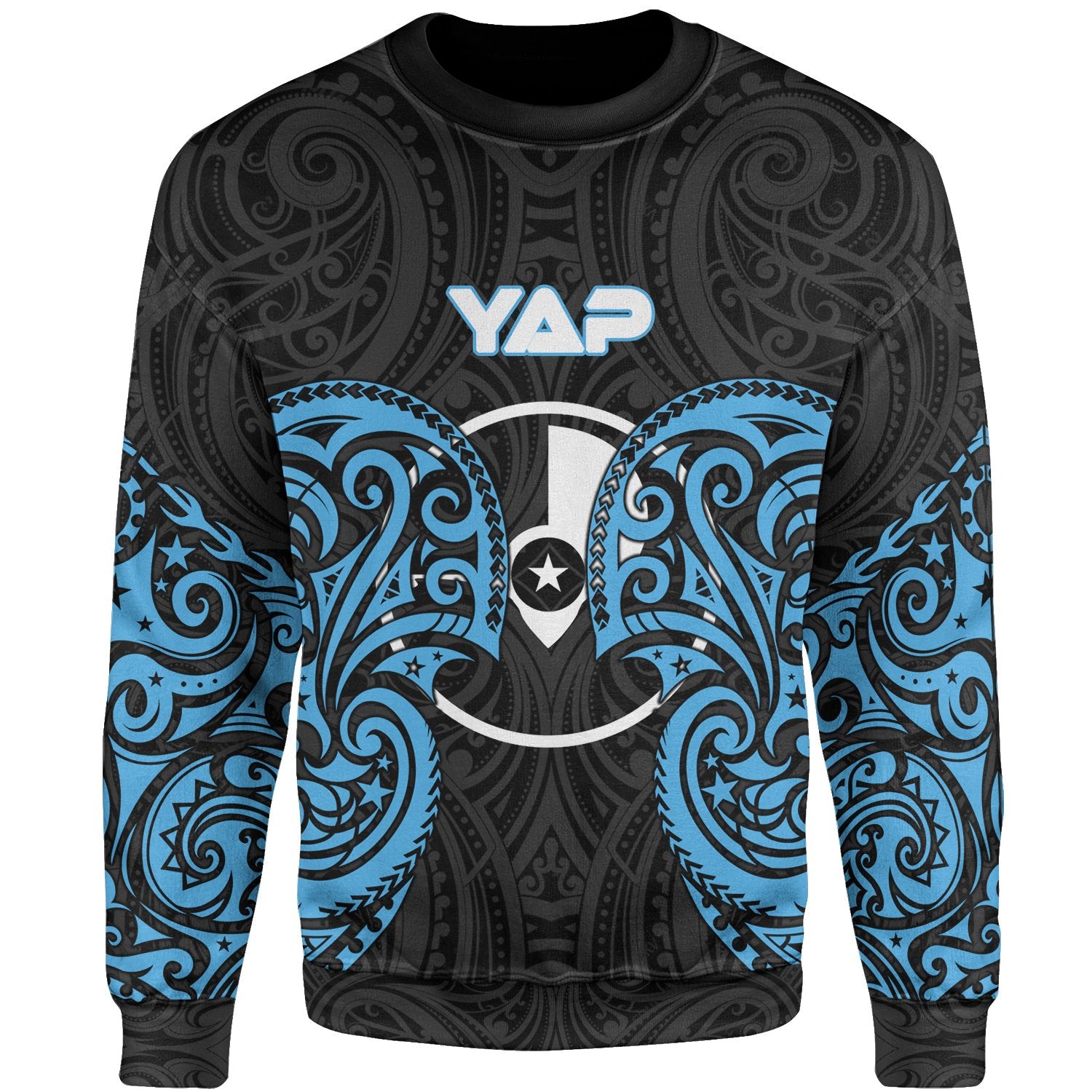 Yap Polynesian Sweater - Spirit Style Blue Unisex Blue - Polynesian Pride