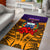 Samoa Area Rug - Hibiscus With Tribal - LT12 Orange - Polynesian Pride