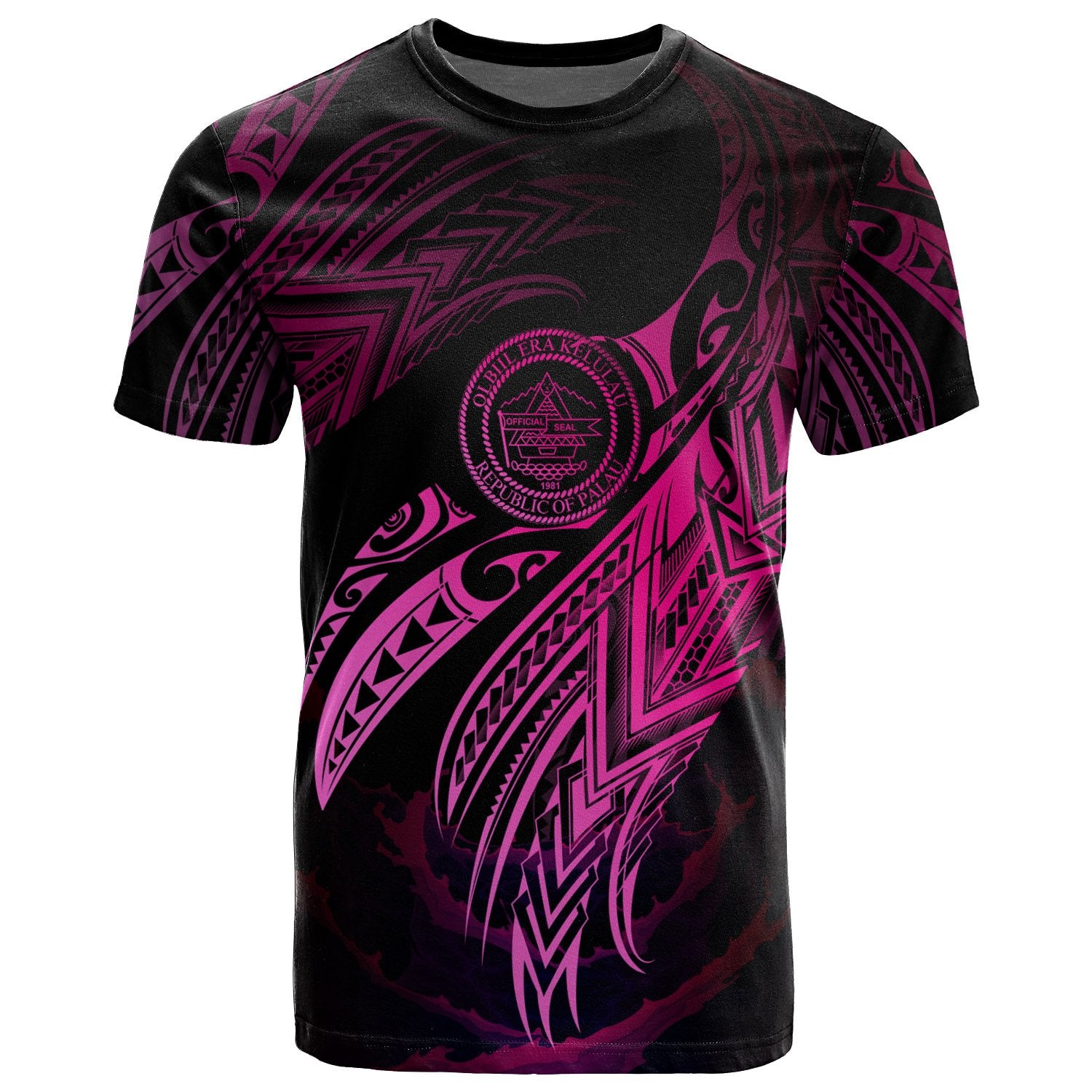 Palau Polynesian T Shirt Palau Legend Pink Version Unisex Pink - Polynesian Pride