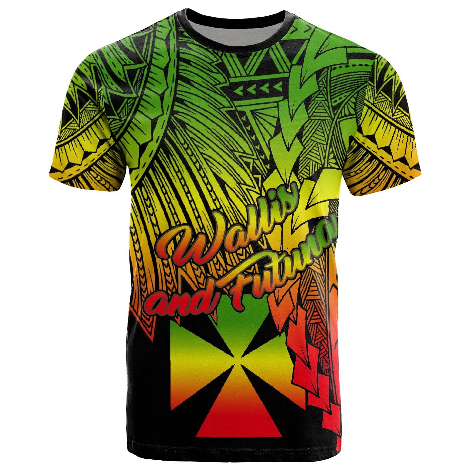 Wallis and Futuna Polynesian T Shirt Tribal Wave Tattoo Reggae Unisex Reggae - Polynesian Pride