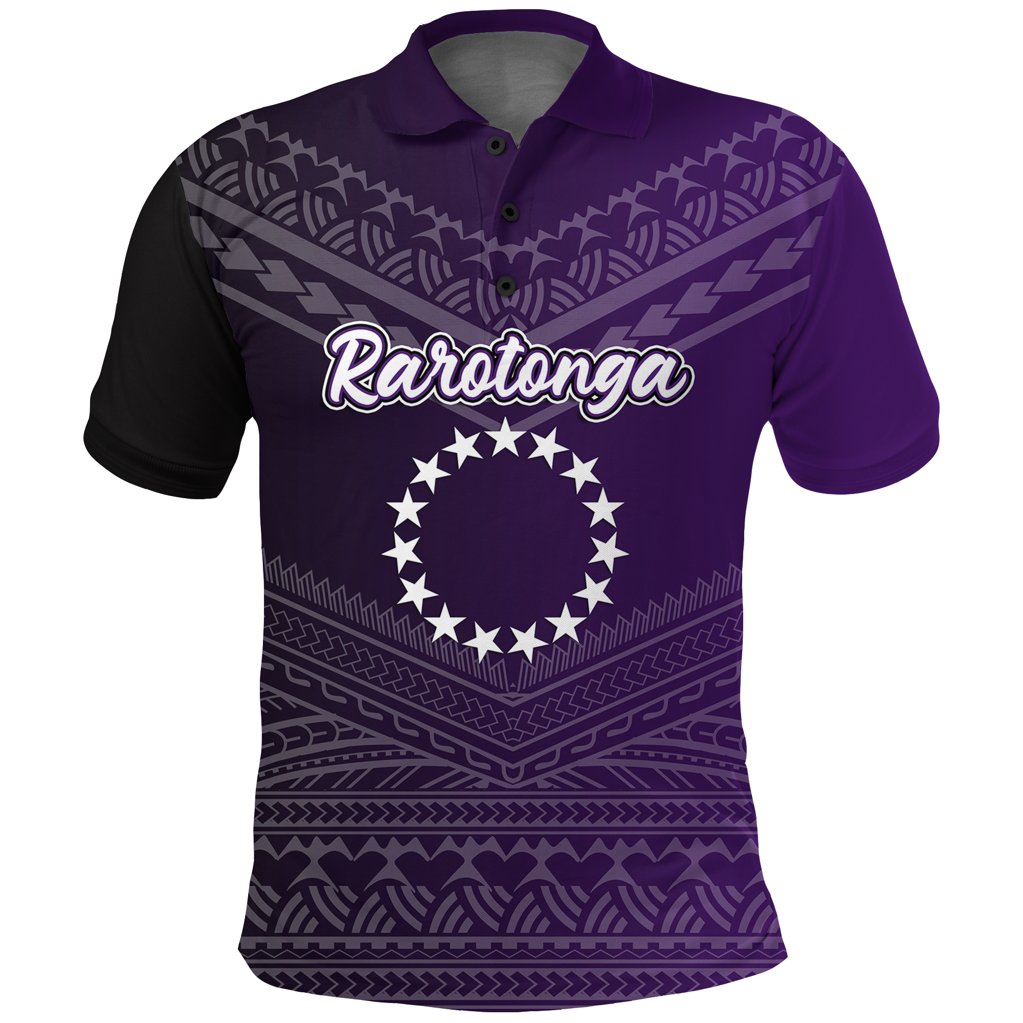 Custom Rarotonga Cook Islands Pride Polo Shirt LT12 Unisex Purple - Polynesian Pride