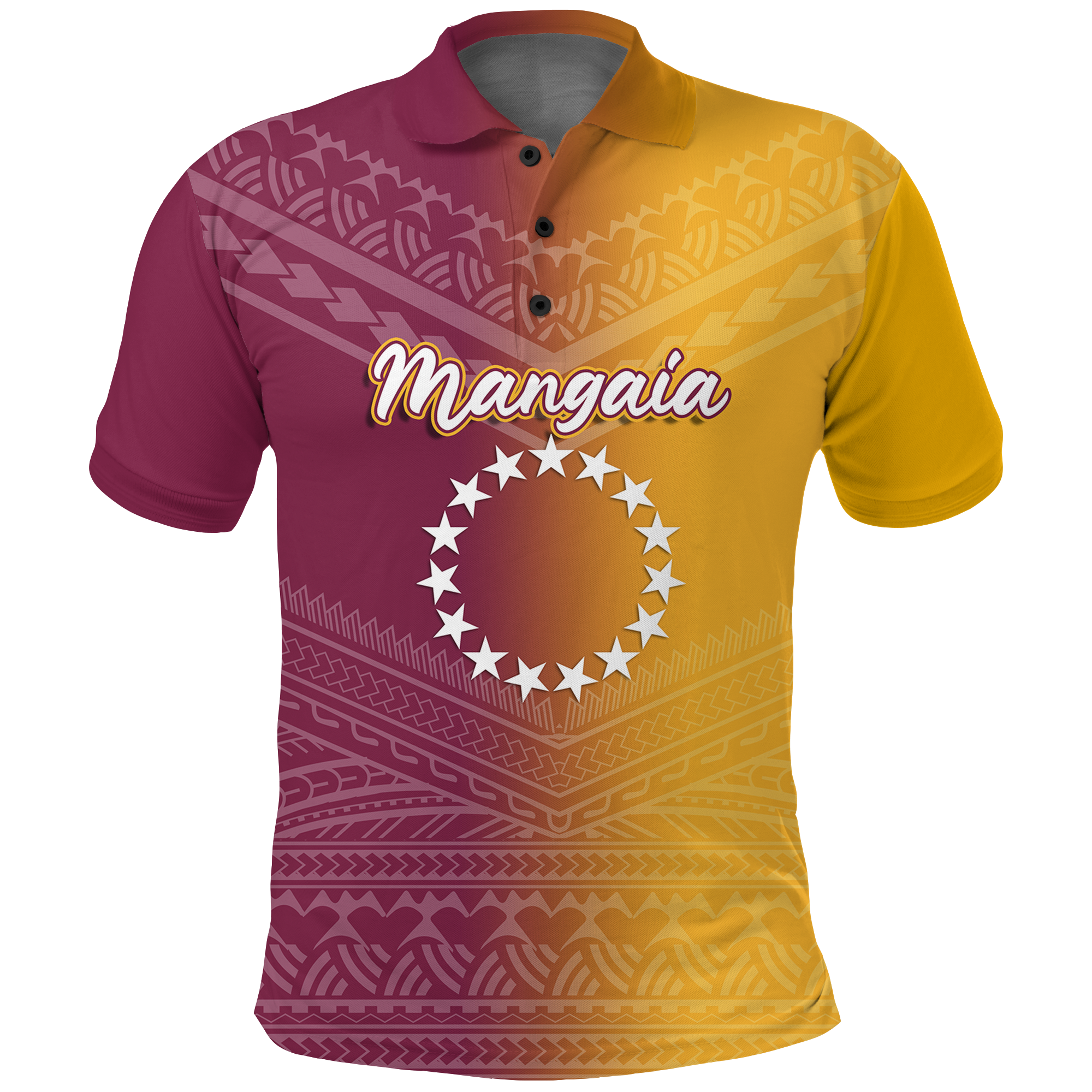 Custom Mangaia Cook Islands Pride Polo Shirt LT12 Unisex Yellow - Polynesian Pride