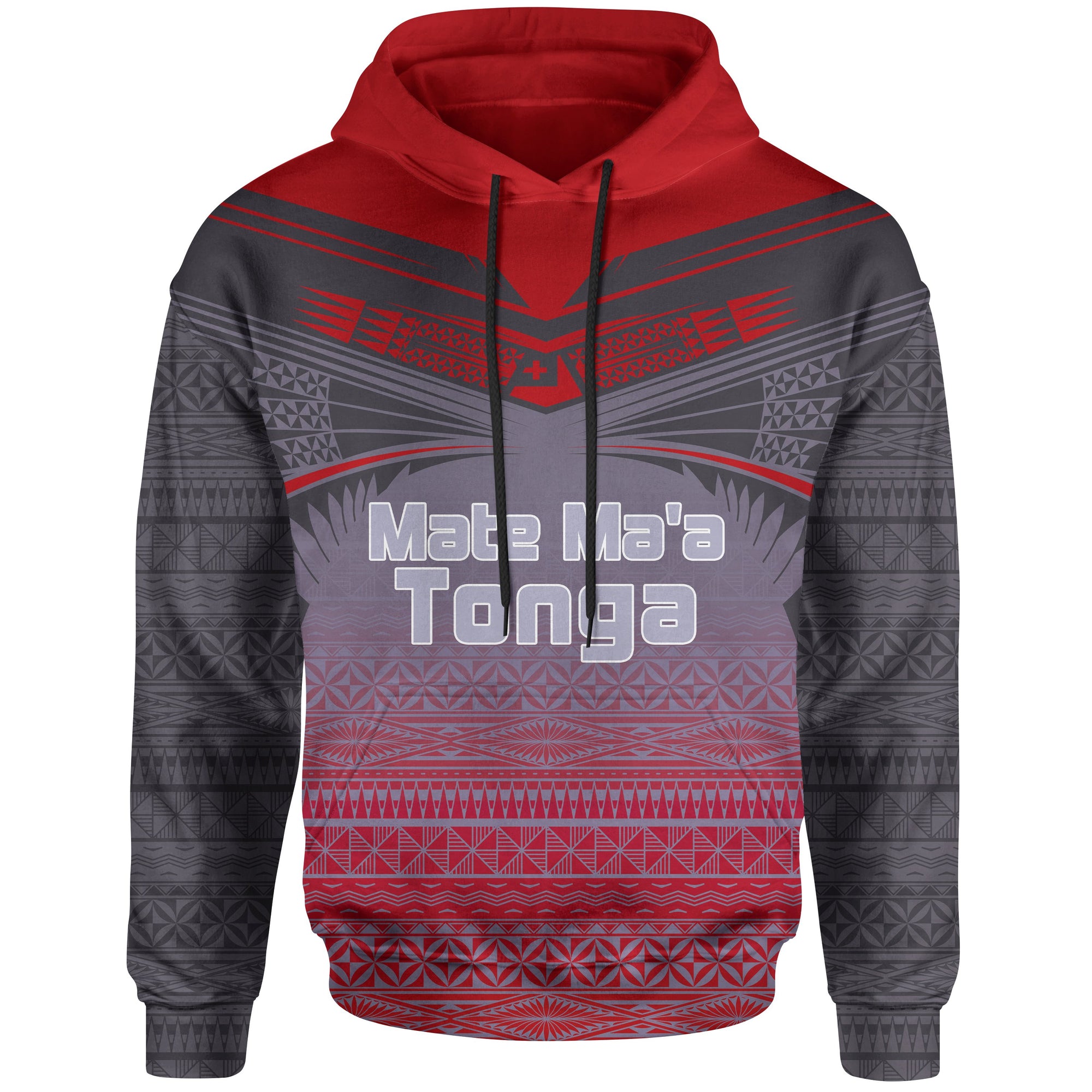 Tonga Polynesian Hoodie Grey Tattoo Unisex Grey - Polynesian Pride