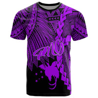 Papua New Guinea Polynesian T Shirt Tribal Wave Tattoo Purple Unisex Purple - Polynesian Pride