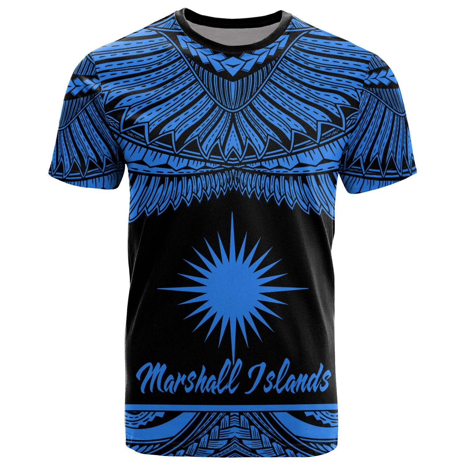 Marshall Islands Polynesian T Shirt Marshall Islands Pride Blue Version Unisex Blue - Polynesian Pride