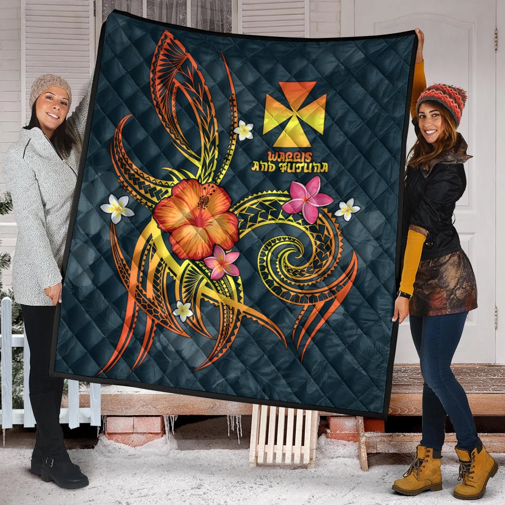 Wallis and Futuna Polynesian Premium Quilt - Legend of Wallis and Futuna (Blue) - Polynesian Pride