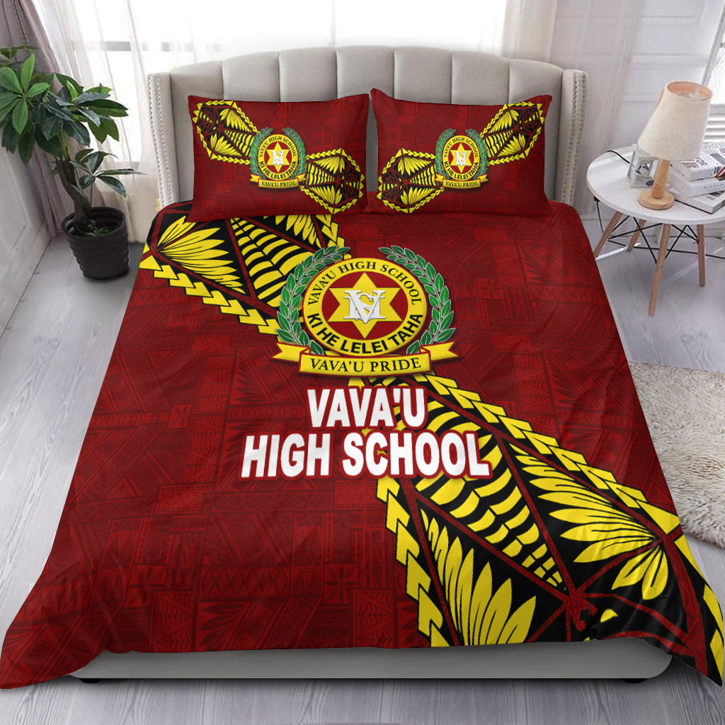 Tonga Vava'u High School Tongan Patterns Bedding Set - LT12 Red - Polynesian Pride