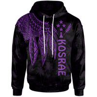 Kosrae Hoodie Polynesian Wings (Purple) Unisex Purple - Polynesian Pride