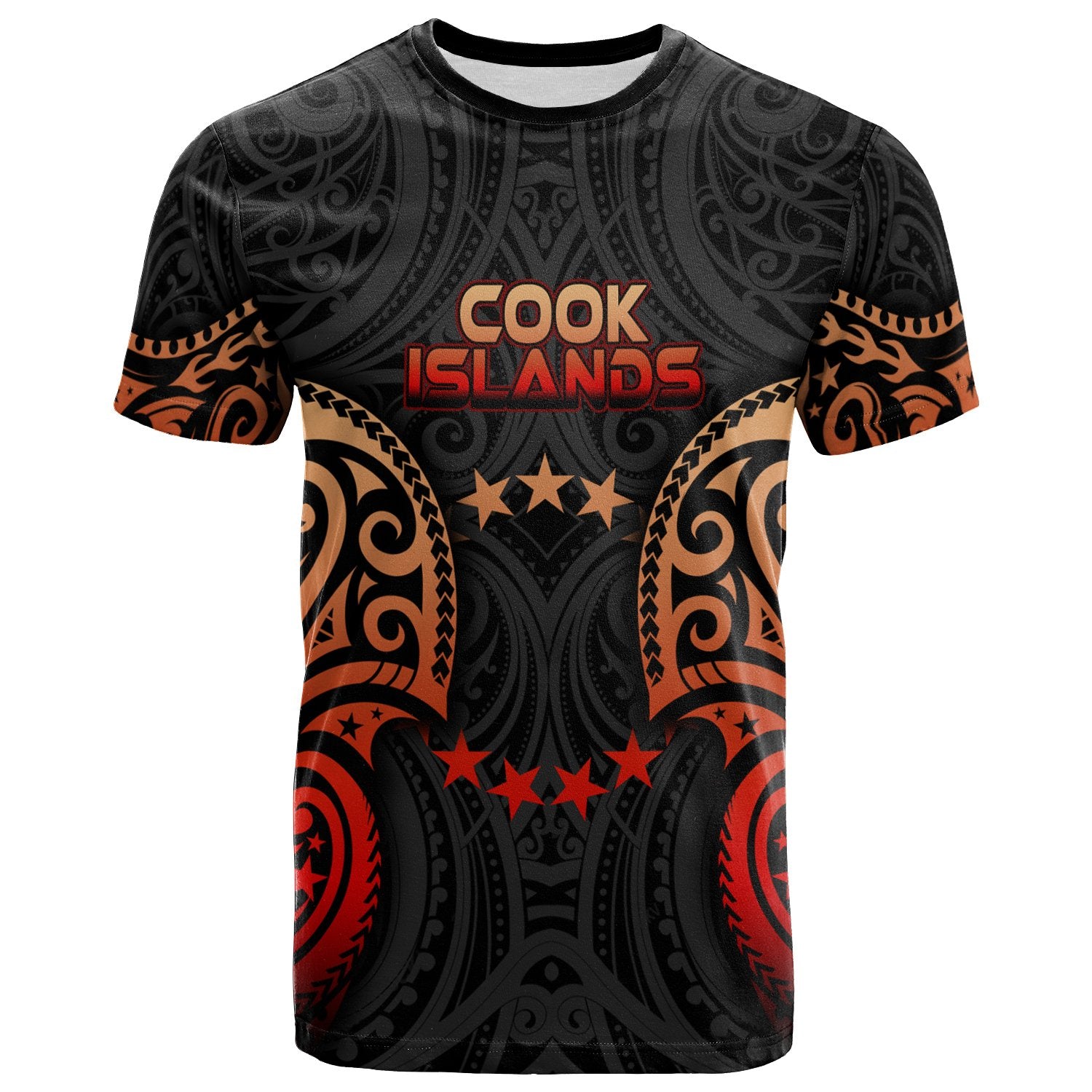 Cook Islands Polynesian T Shirt Spirit Red Version Unisex Red - Polynesian Pride