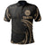 Tahiti Polynesian Polo Shirt Gold Tribal Wave Unisex Gold - Polynesian Pride