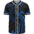 Cook Islands Polynesian Baseball Shirt - Blue Tribal Wave Unisex Blue - Polynesian Pride