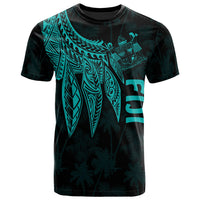 Fiji T Shirt Polynesian Wings (Turquoise) Unisex Reggae - Polynesian Pride