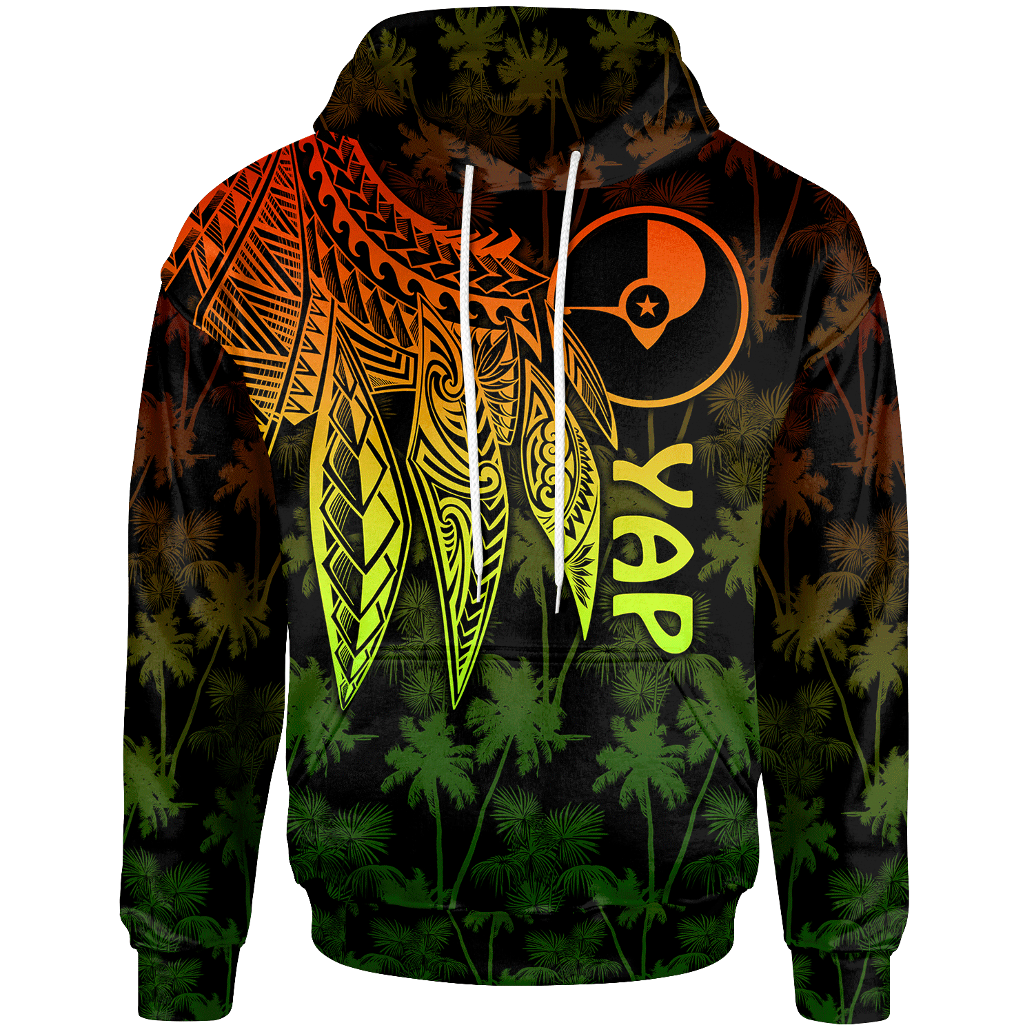 Yap Hoodie Polynesian Wings (Reggae) Unisex Reggae - Polynesian Pride