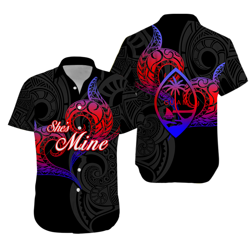 Valentine Day Guam Matching Dress and Hawaiian Shirt Heart Tribal LT12 - Polynesian Pride