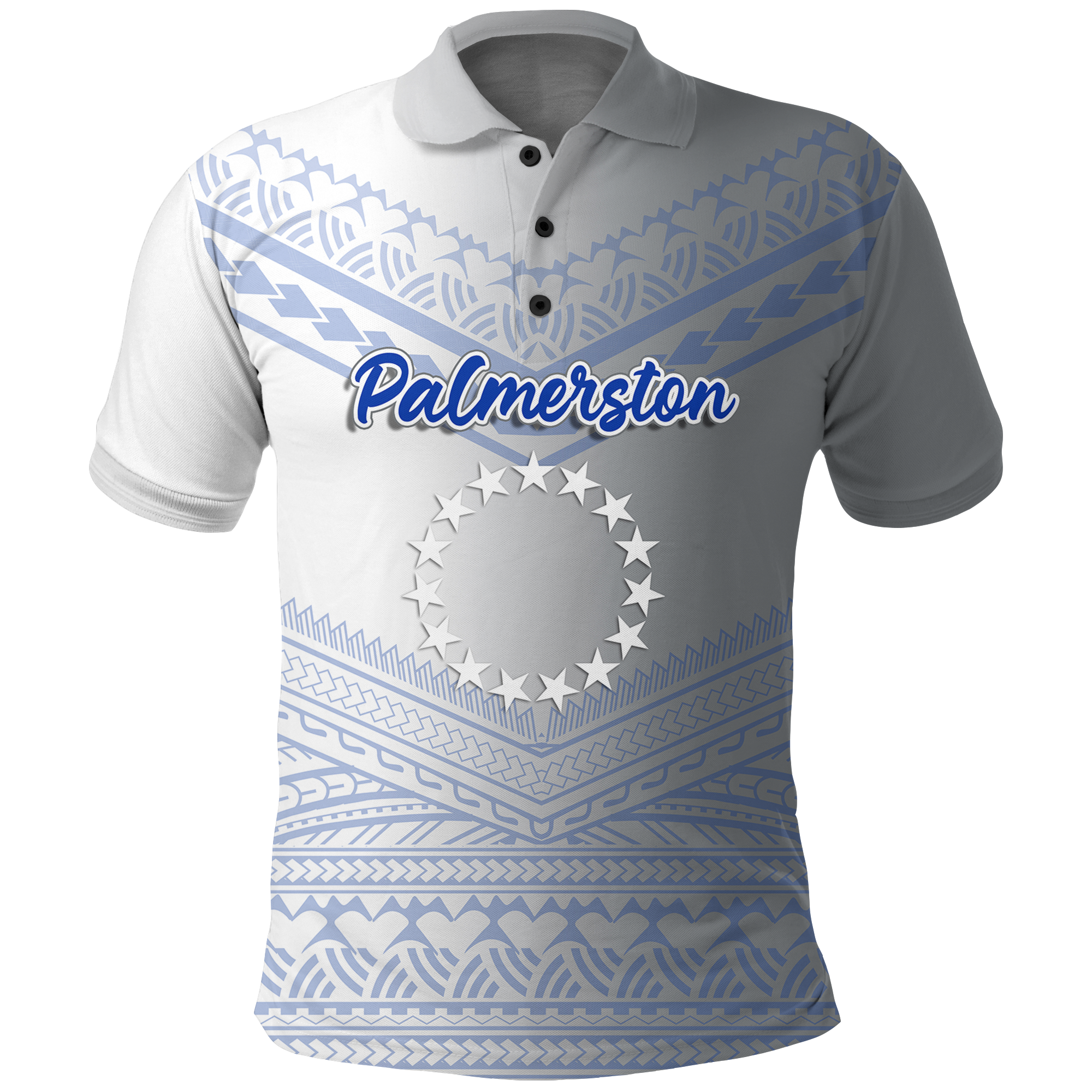 (Custom Personalised) Palmerston Cook Islands Pride Polo Shirt - LT12 Unisex White - Polynesian Pride