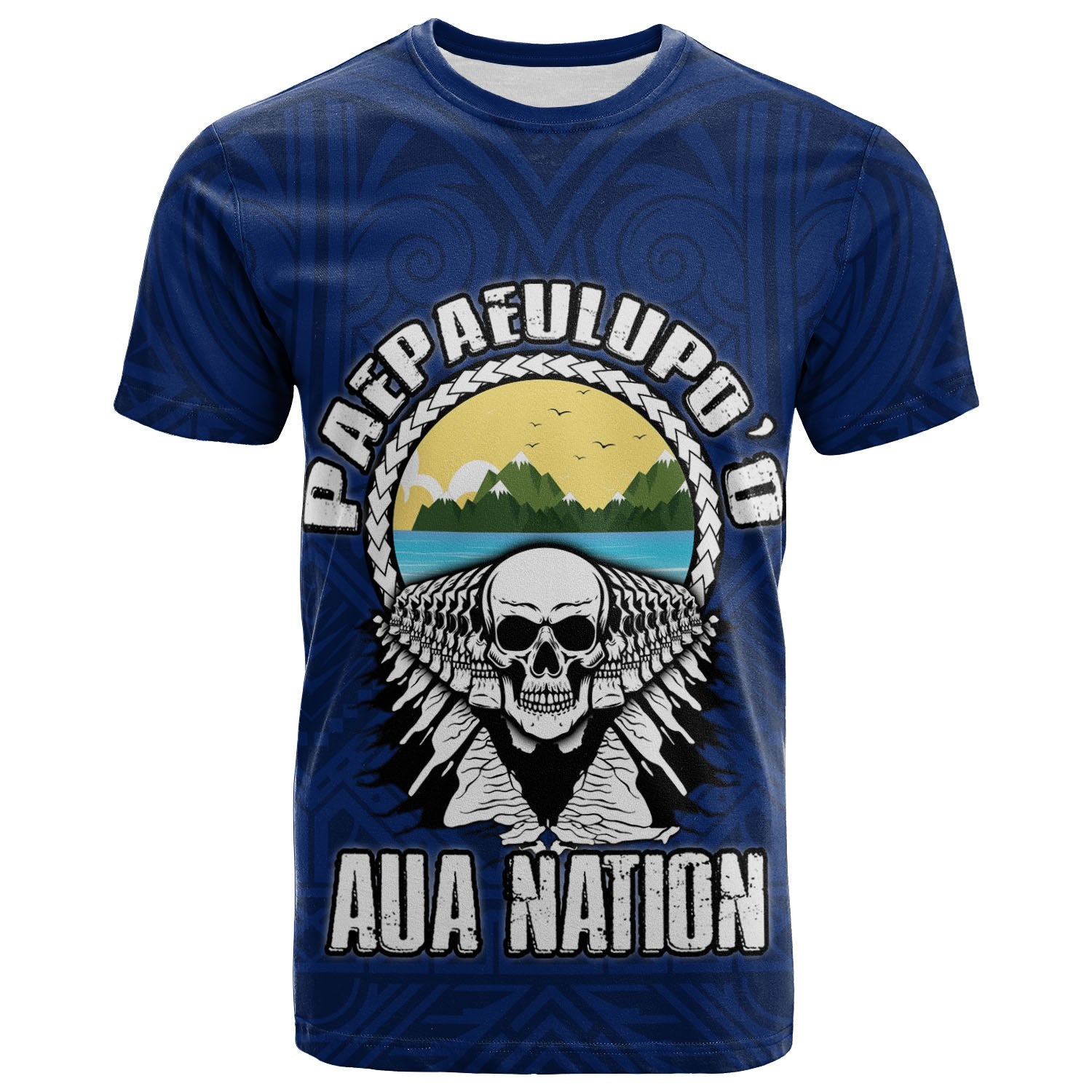 American Samoa Custom T Shirt Paepaeulupoo Aua (Ver 2) Unisex Blue - Polynesian Pride