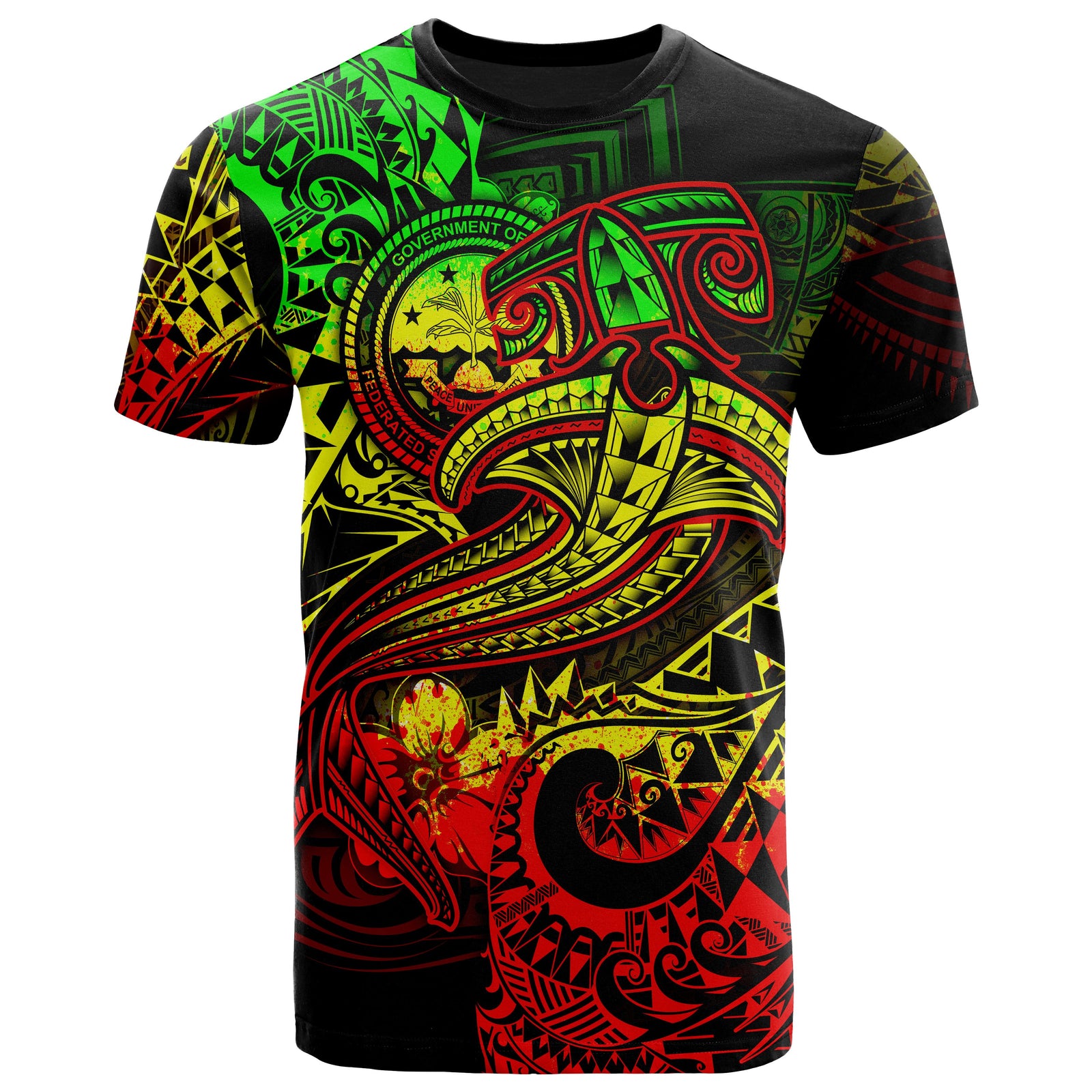 FSM T Shirt Reggae Shark Polynesian Tattoo Unisex Reggae - Polynesian Pride