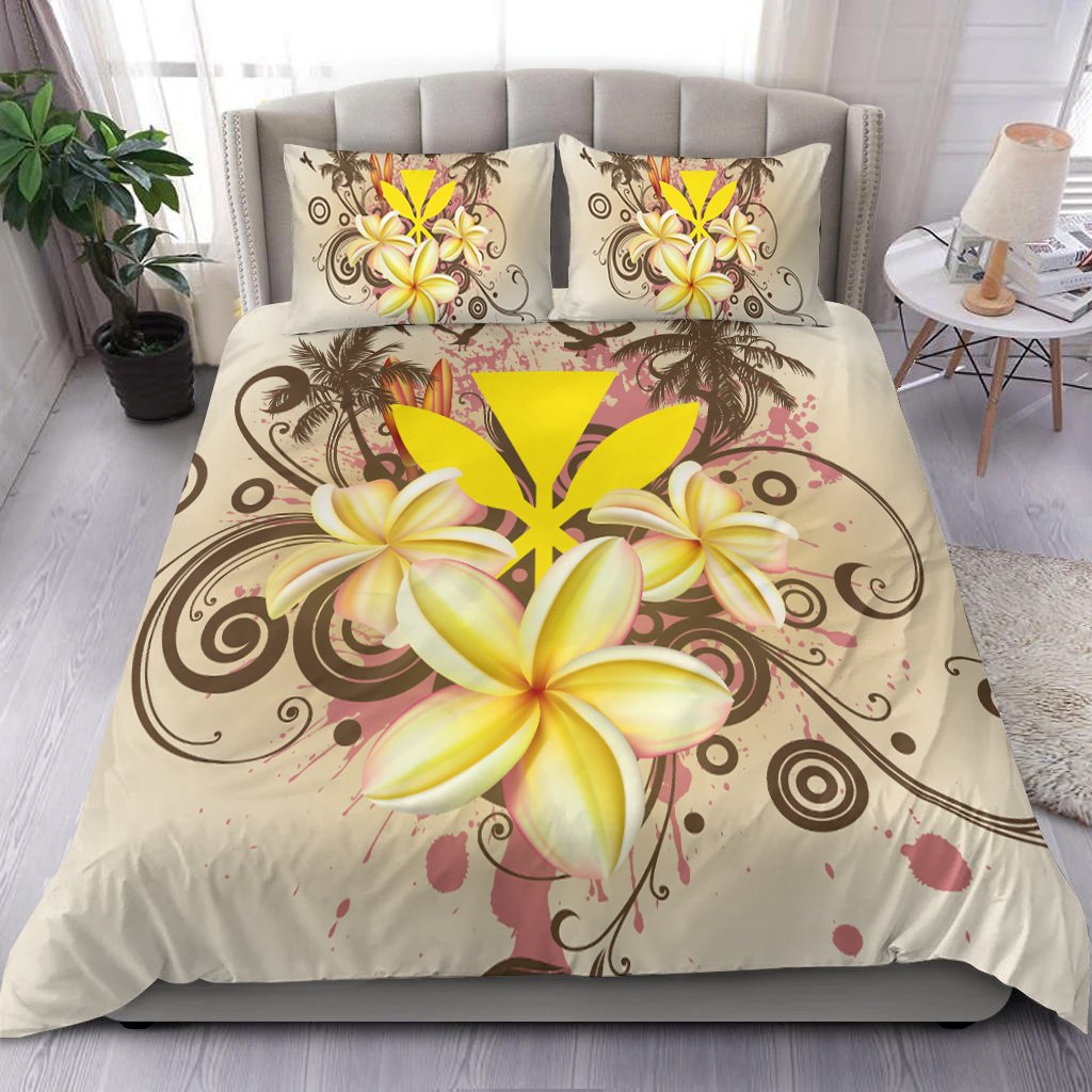 Hawaii Polynesian Bedding Set - Summer Tropical White - Polynesian Pride