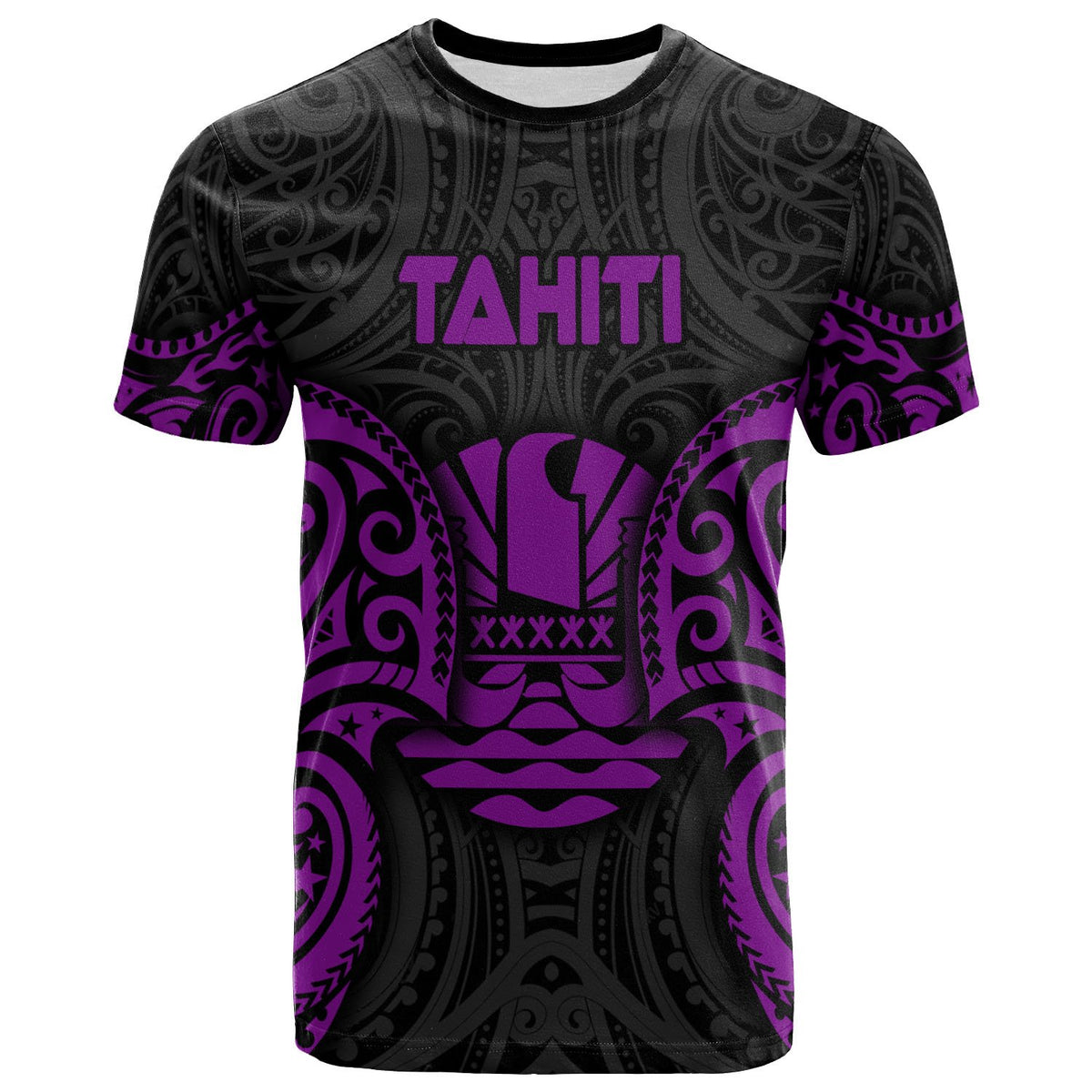 Tahiti Polynesian T Shirt Tahitian Spirit Purple Unisex Purple - Polynesian Pride