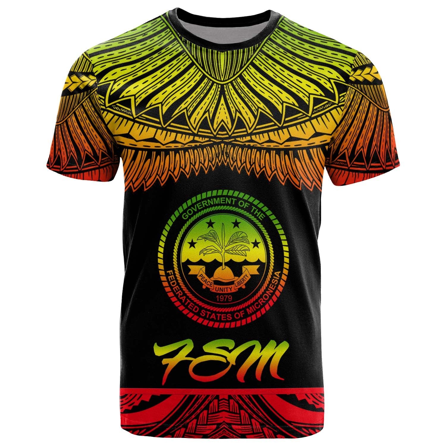 Federated States of Micronesia Polynesian T Shirt Federated States of Micronesia Pride Reggae Version Unisex Art - Polynesian Pride