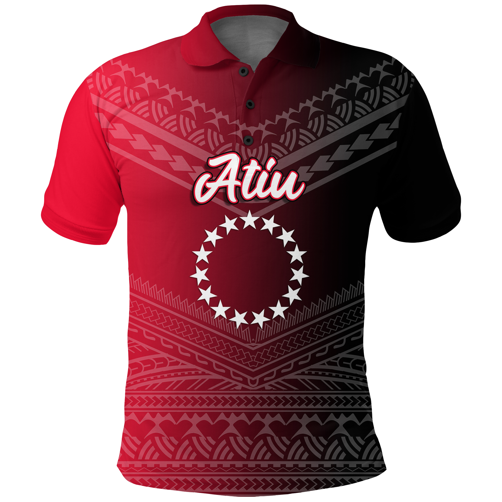 Custom Atiu Cook Islands Pride Polo Shirt LT12 Unisex Black - Polynesian Pride