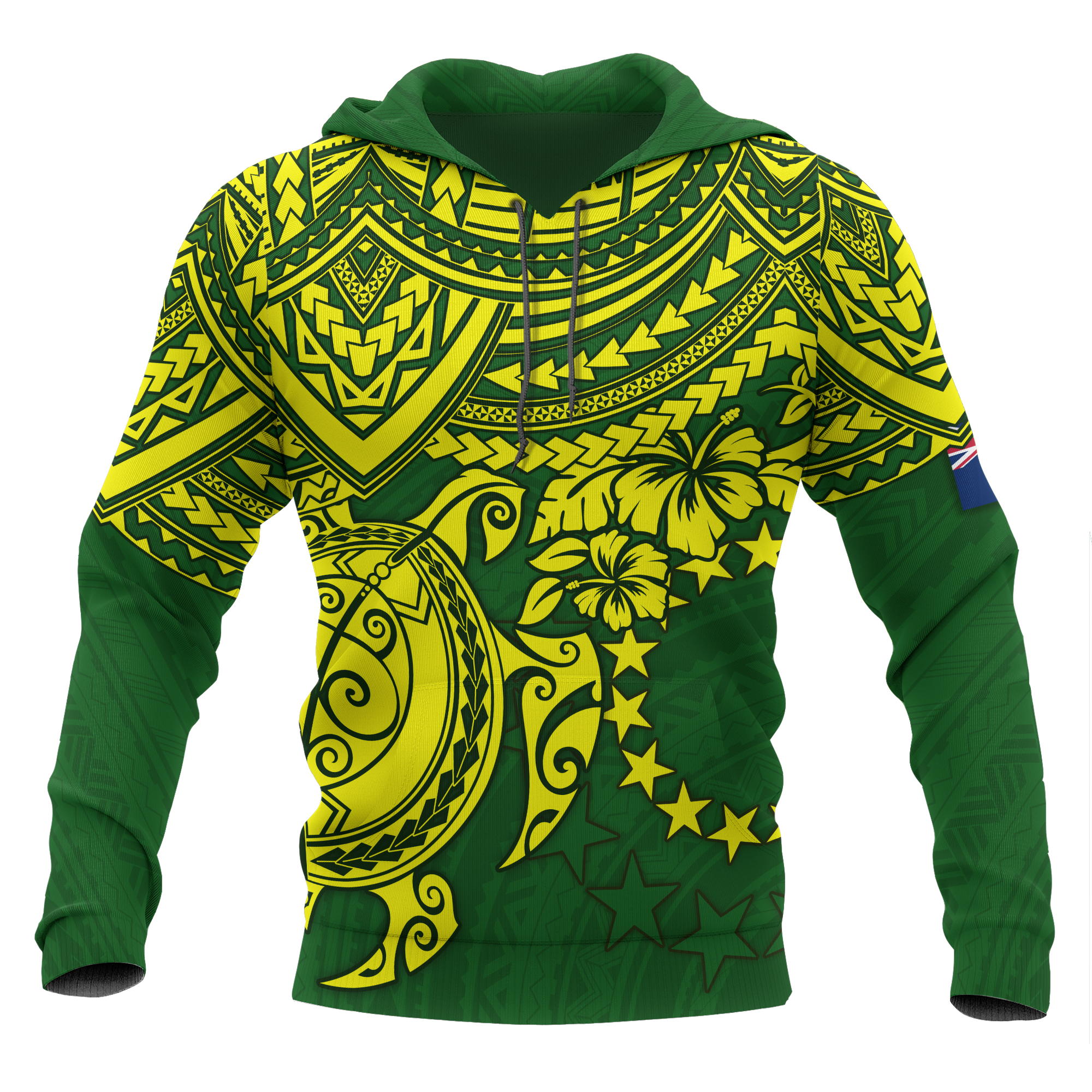 Cook Islands Hoodie Polynesian Turtle Unisex Yellow - Polynesian Pride