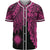 Marshall Islands Polynesian Baseball Shirt - Tribal Wave Tattoo Pink Unisex Pink - Polynesian Pride