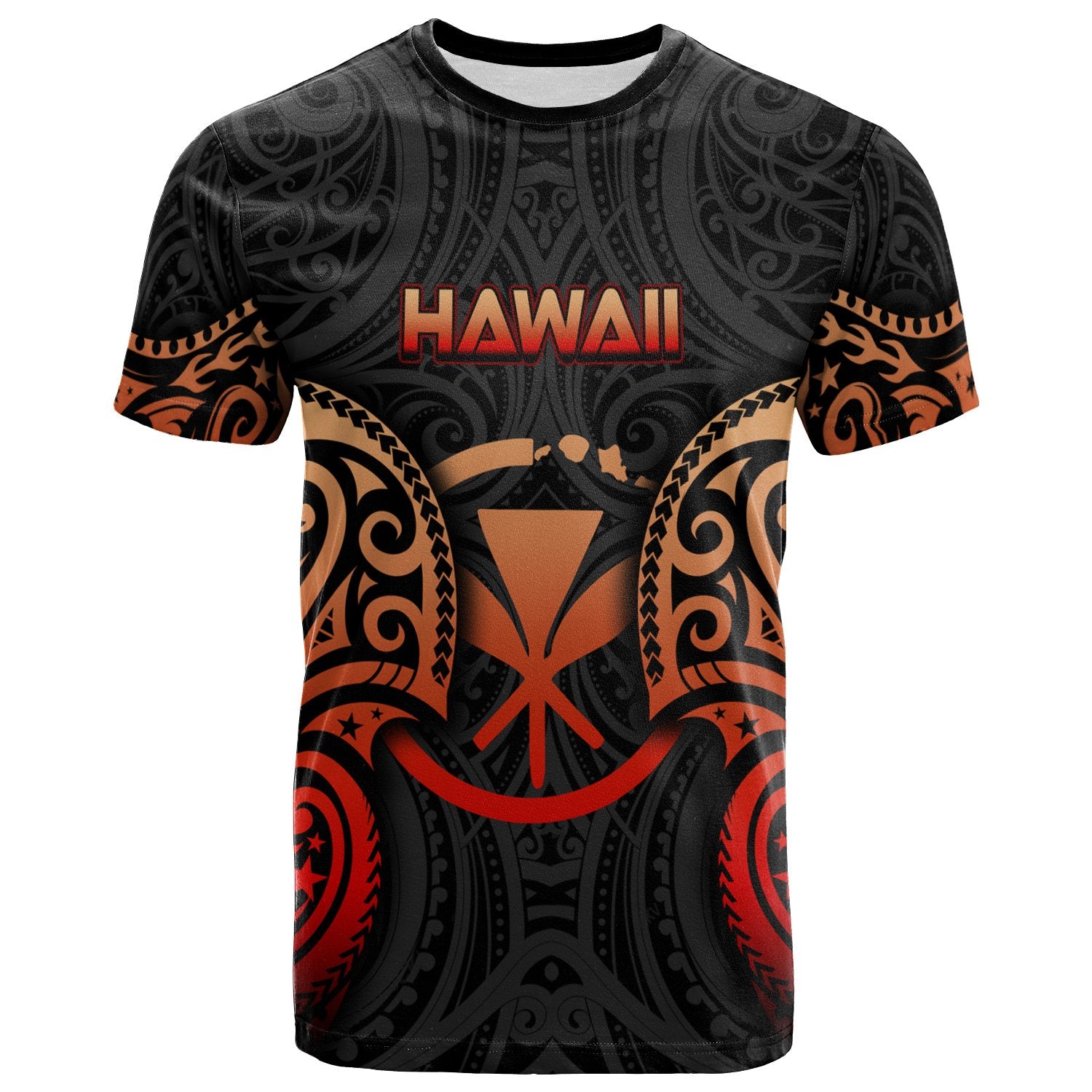 Hawaii Polynesian T Shirt Spirit Red Version Unisex Red - Polynesian Pride