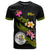 Niue Polynesian T Shirt Plumeria Tribal Unisex Black - Polynesian Pride