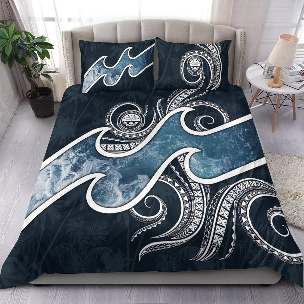 FSM Islands Polynesian Bedding Set - Ocean Style Blue - Polynesian Pride