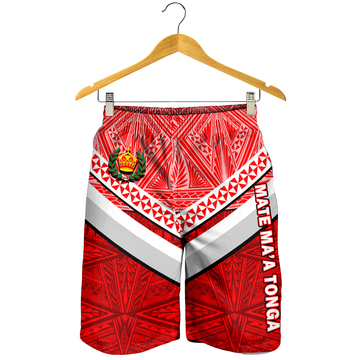 Tonga Rugby Mate Ma'a Tonga Tapa Pattern Men Short - LT2 - Polynesian Pride