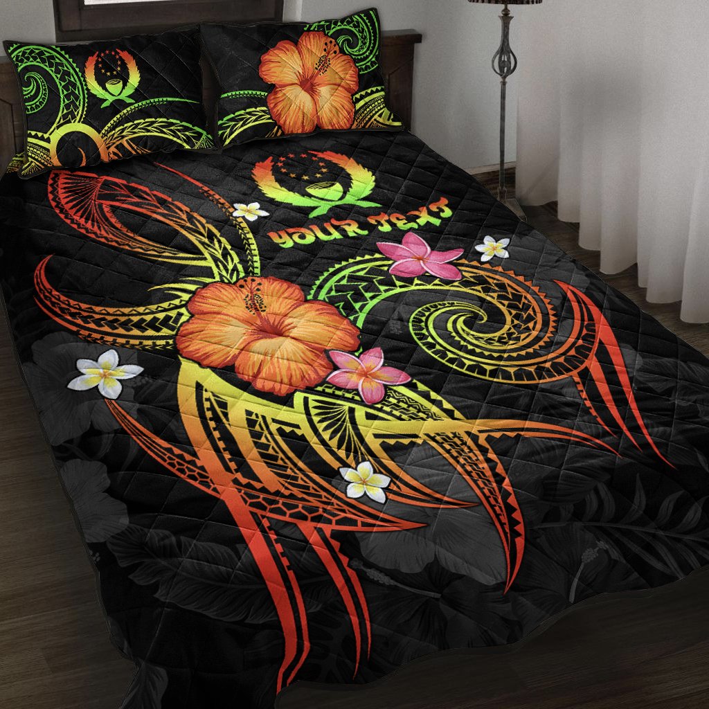 Pohnpei Polynesian Personalised Quilt Bed Set - Legend of Pohnpei (Reggae) Art - Polynesian Pride