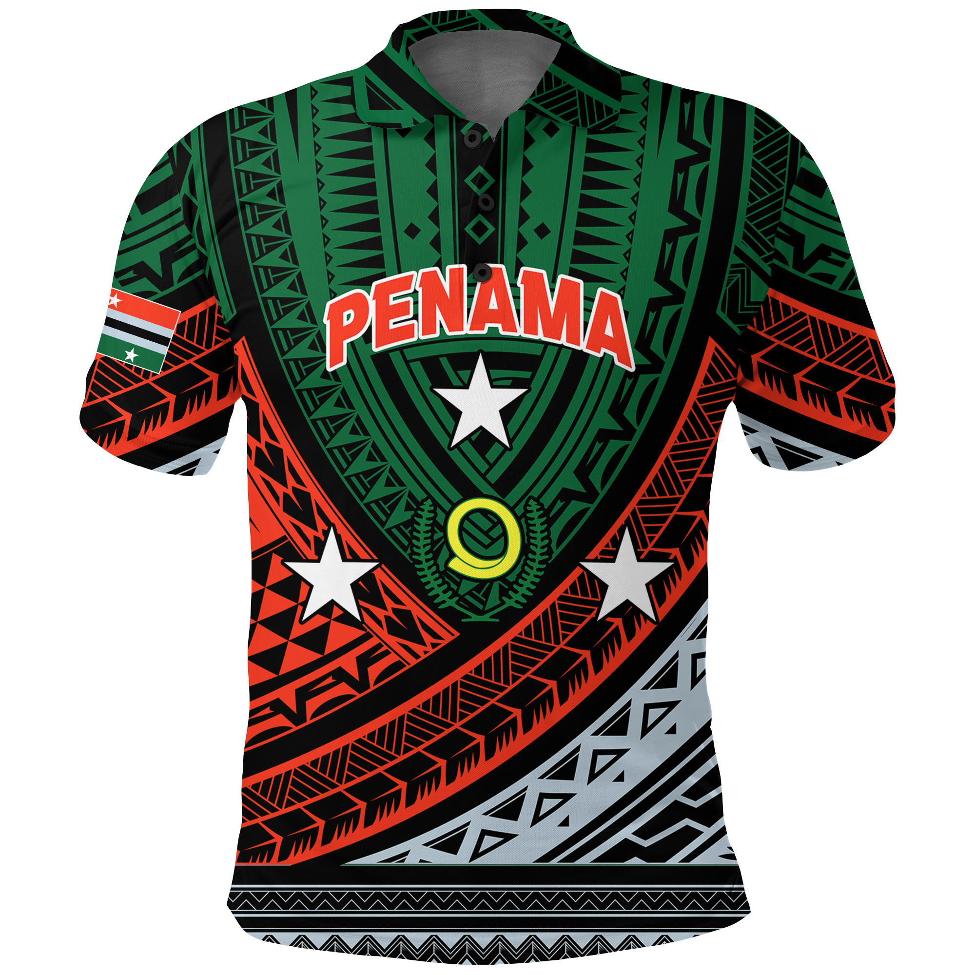 Custom Vanuatu Penama Province Tribal Pattern Polo Shirt LT12 Unisex Green - Polynesian Pride