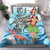 Guam Bedding Set - Polynesian Girls With Shark Blue - Polynesian Pride