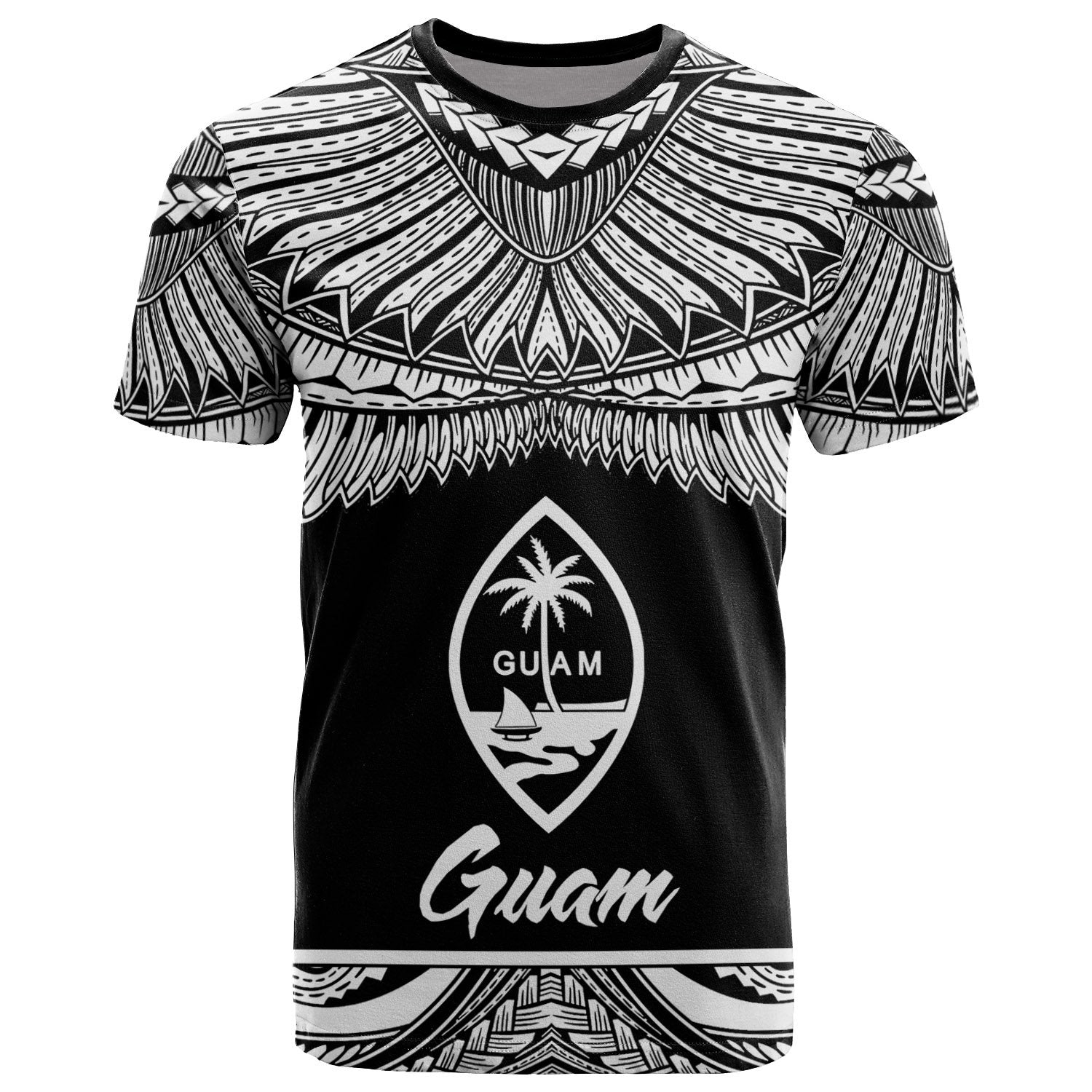 Guam Polynesian T Shirt Guam Pride White Version Unisex White - Polynesian Pride