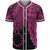 Cook Islands Polynesian Baseball Shirt - Tribal Wave Tattoo Pink Unisex Pink - Polynesian Pride