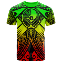 YAP T Shirt Reggage Seal with Polynesian Tattoo Unisex Blue - Polynesian Pride