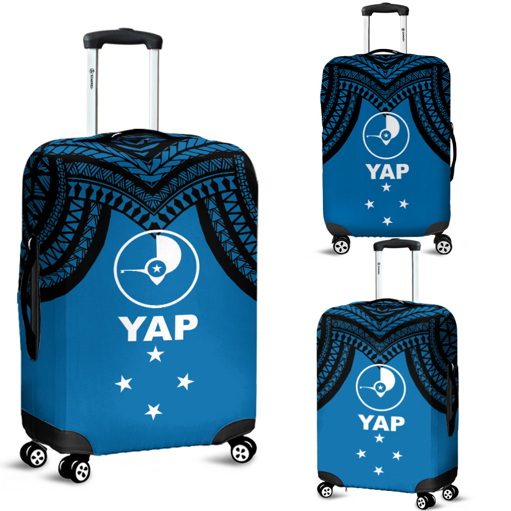 Micronesia Yap - Proud Yapese Luggage Covers - LT12 Blue - Polynesian Pride