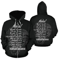 Haka Zip up Hoodie Maori Moko - Polynesian Pride