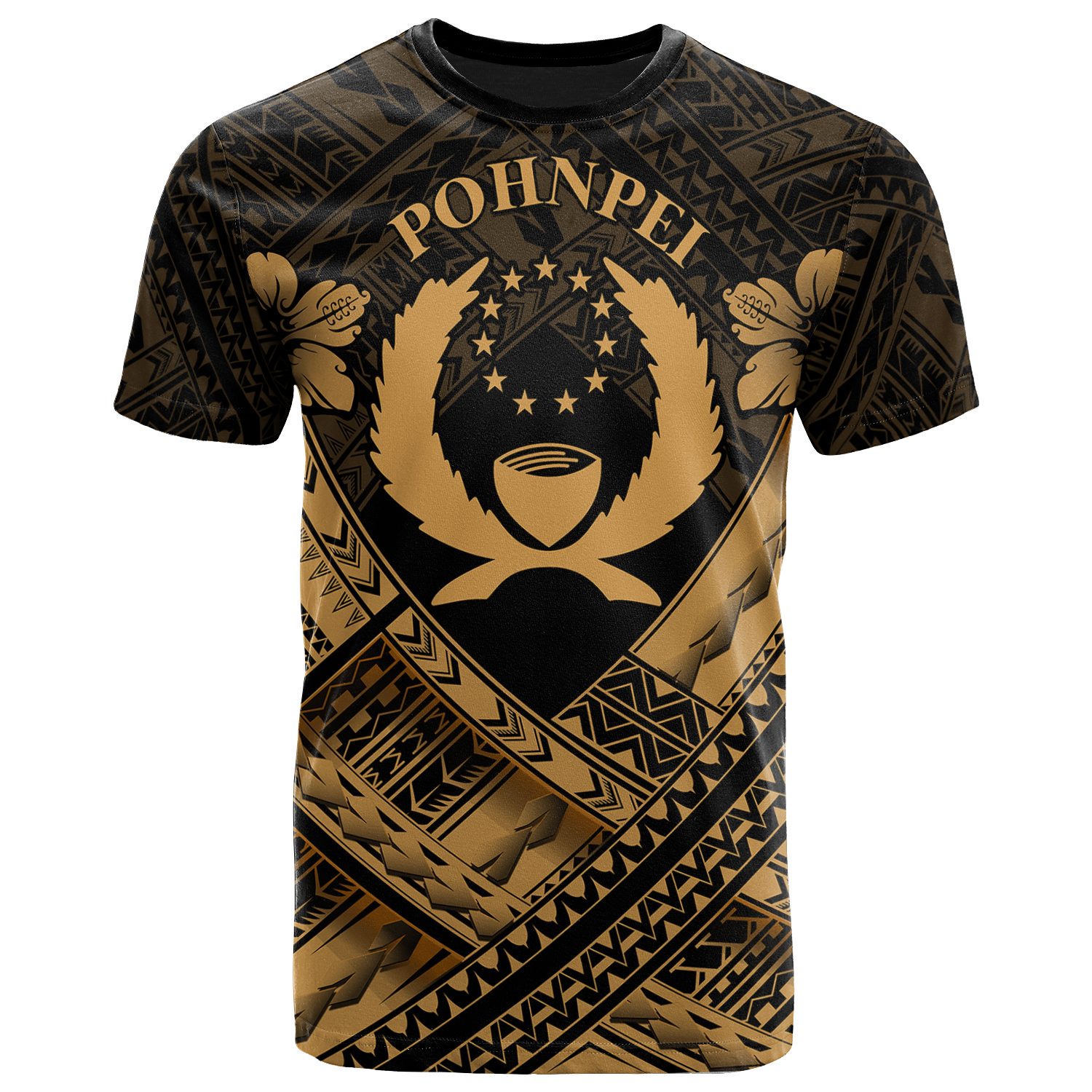 Pohnpei PolynesianT Shirts Pohnpei Gold Seal Camisole Hibiscus Style Unisex Art - Polynesian Pride