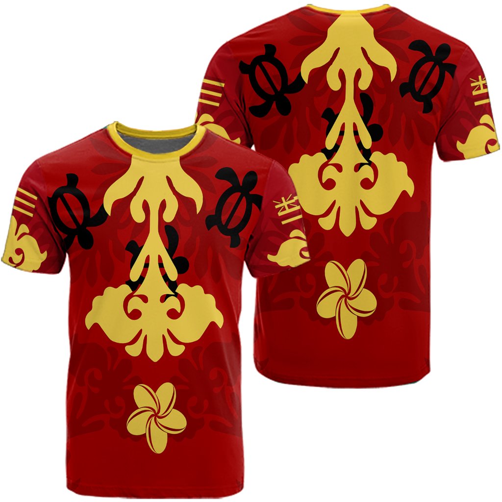 Hawaii Hawaiian Quilt Style T Shirt Unisex Red - Polynesian Pride